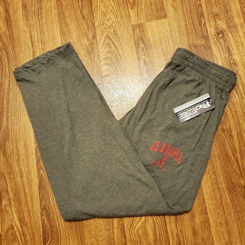 Alabama Crimson Tide Sweatpants Joggers Men Large‎ Gray ProEdge New